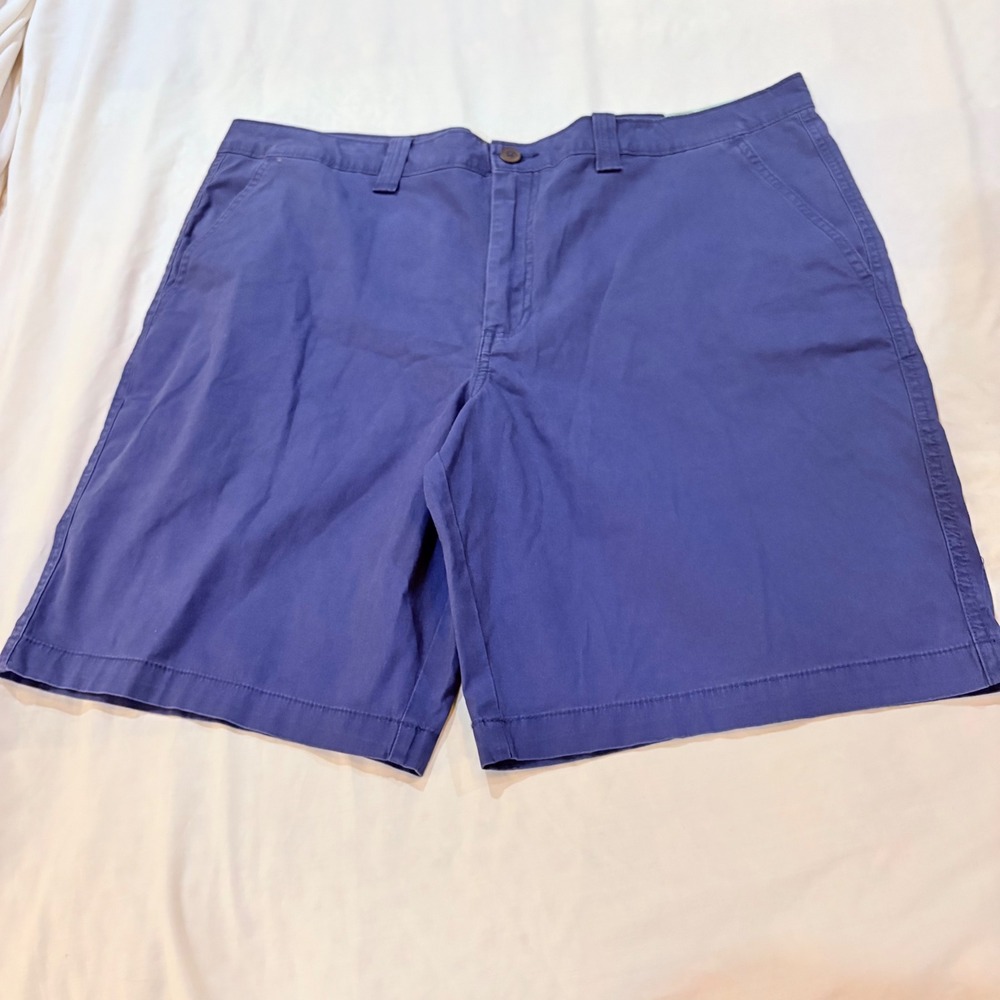 Magellan Outdoors Mens 40W Navy Blue Flex Technology 10 Inseam Chino Shorts